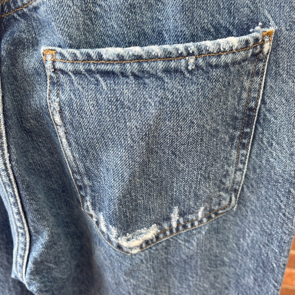 Agolde Riley Straight Crop Buttonfly Jeans Size 23 - Picture 8 of 8
